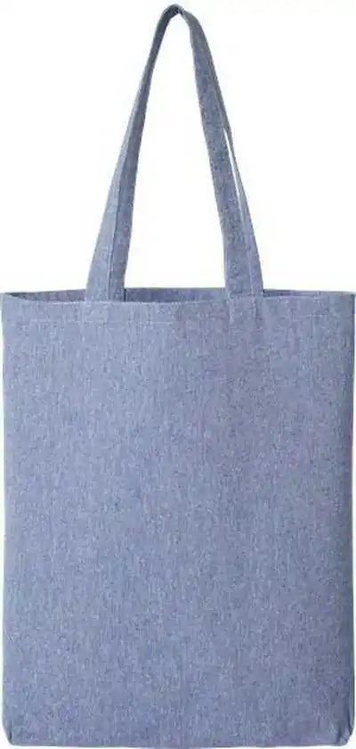 Oad Oad106r Midweight Recycled Gusseted Tote - Heather Medium Blue