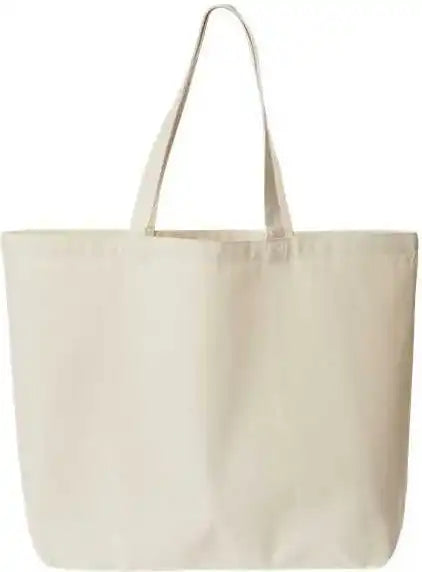 Oad Oad108r Jumbo Recycled Midweight Gusseted Canvas Tote Natural Ivory / one Size Fits Most