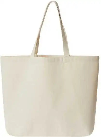Oad Oad108r Jumbo Recycled Midweight Gusseted Canvas Tote Natural Ivory / one Size Fits Most