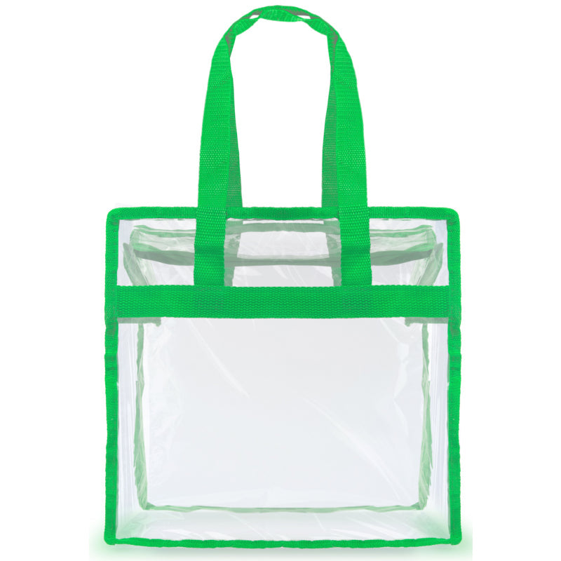 Oad Oad5004 Clear Value Tote - 5004 - Lime Green - one Size Fits Most