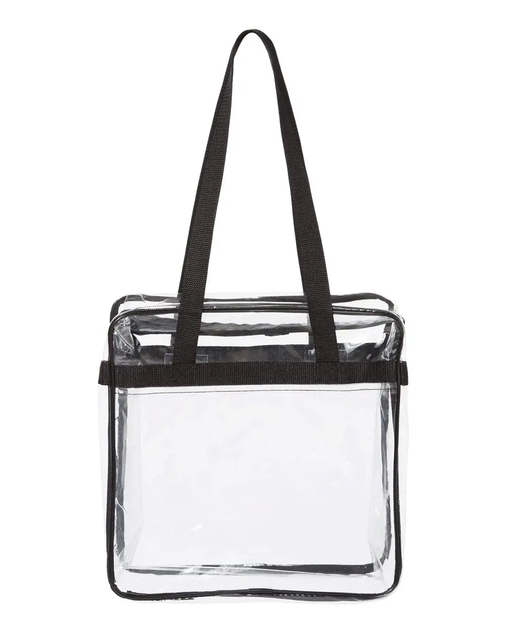 Oad Oad5005 Clear Tote with Zippered Top - 5005 - Black / one Size Fits Most