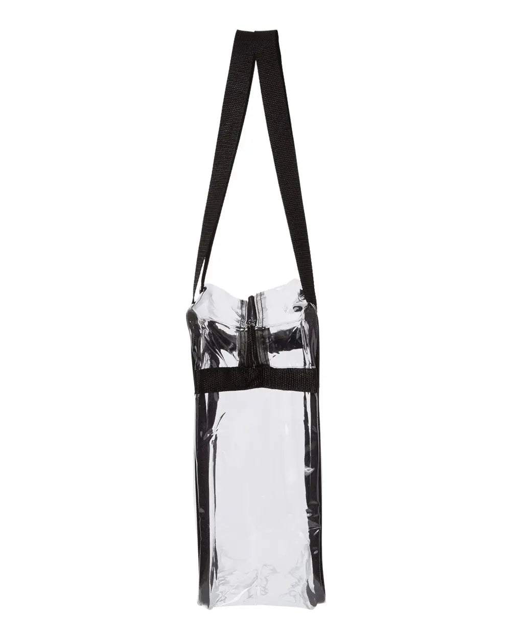 Oad Oad5005 Clear Tote with Zippered Top - 5005 - Black / one Size Fits Most