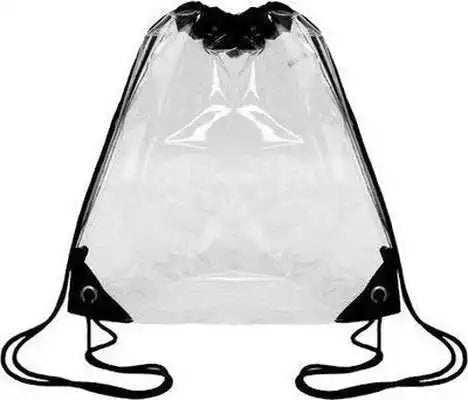 Oad Oad5007 Clear Drawstring Pack - Black
