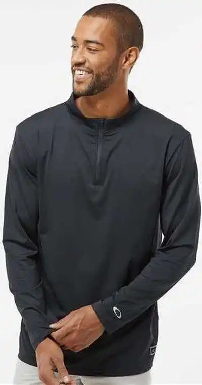 Oakley Foa402997 Team Issue Podium Quarter Zip Pullover Blackout