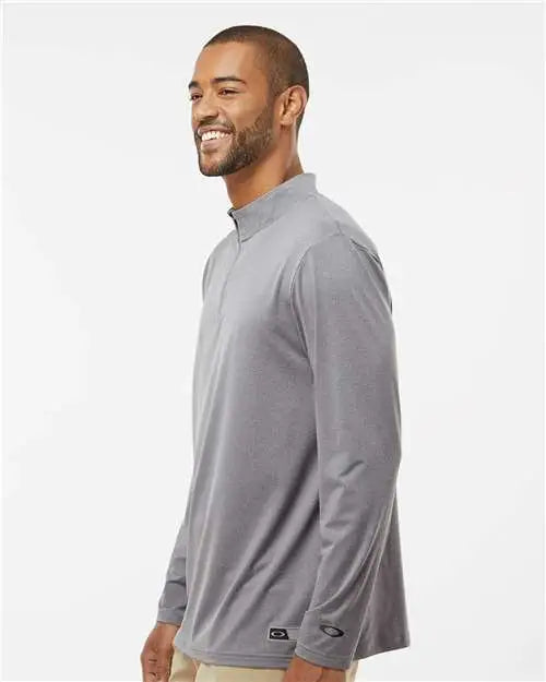 Oakley Foa402997 Team Issue Podium Quarter-zip Pullover - New Granite Heather