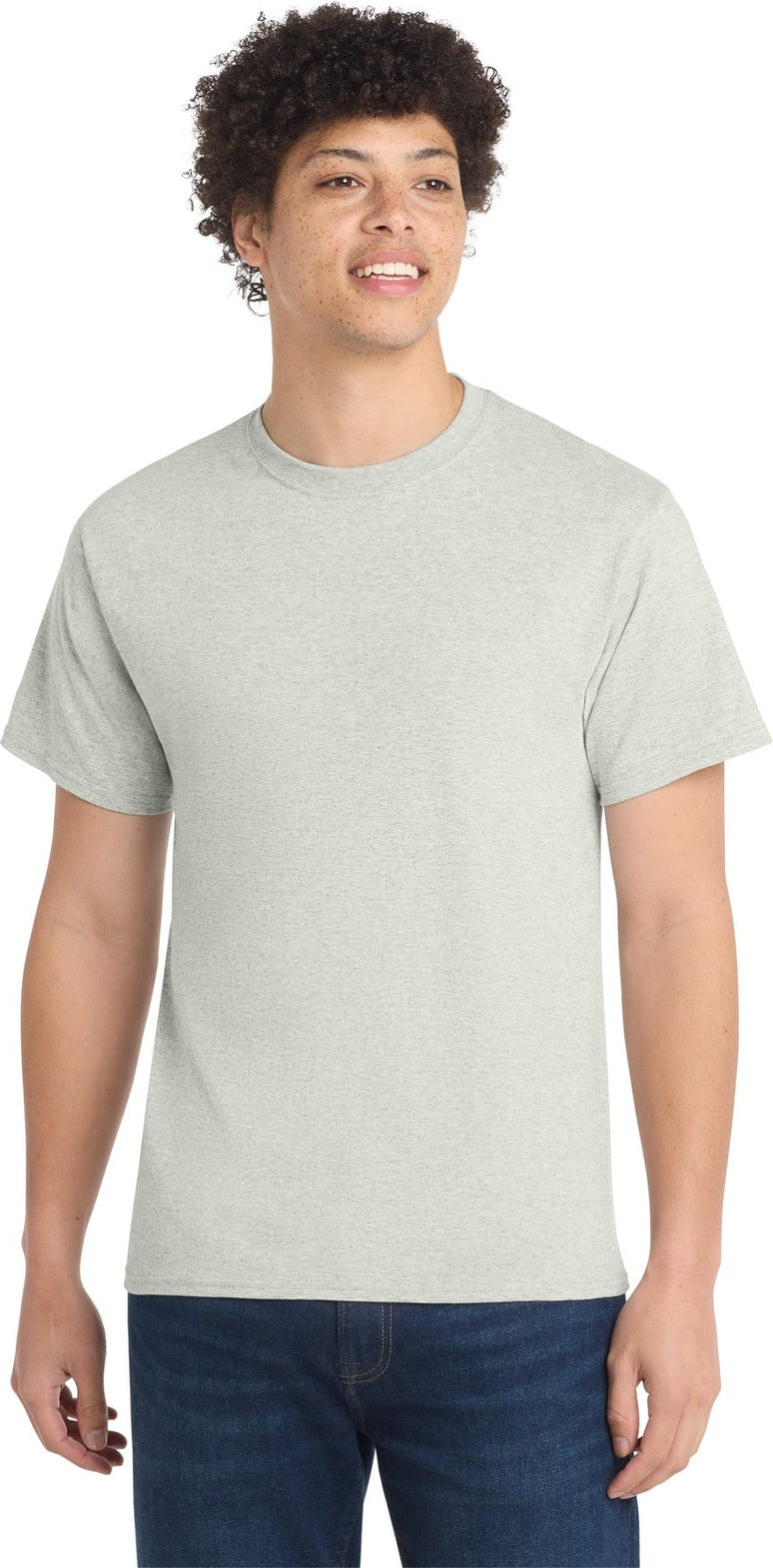 OatHthr Port & Co Core Cotton Tee. PC54