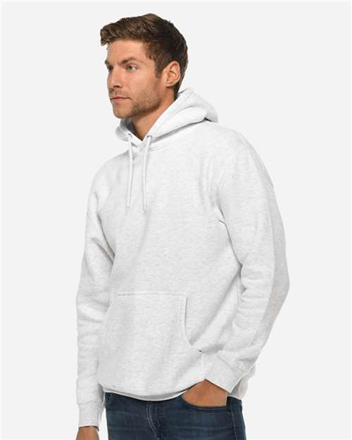 Rear View of Oatmeal Heather Premium Pullover Hooded Sweatshirt - LS14001