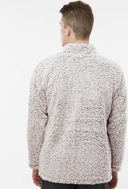 Oatmeal Heather Sherpa Quarter-Zip Pullover - 8454