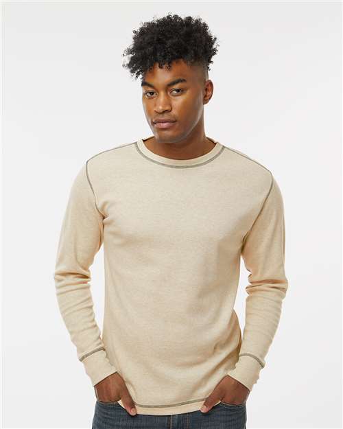 Oatmeal Heather Vintage Thermal Long Sleeve T-Shirt - 8238