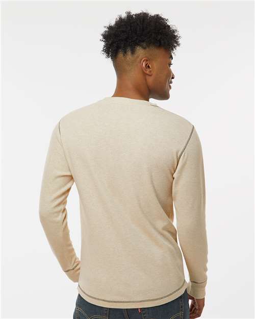 Oatmeal Heather Vintage Thermal Long Sleeve T-Shirt - 8238