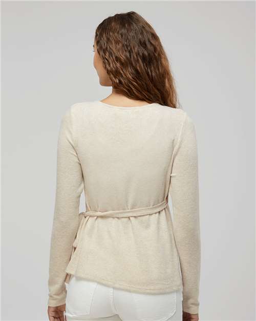 Oatmeal Heather Women&#39;s Cuddle Wrap Top - BW1301