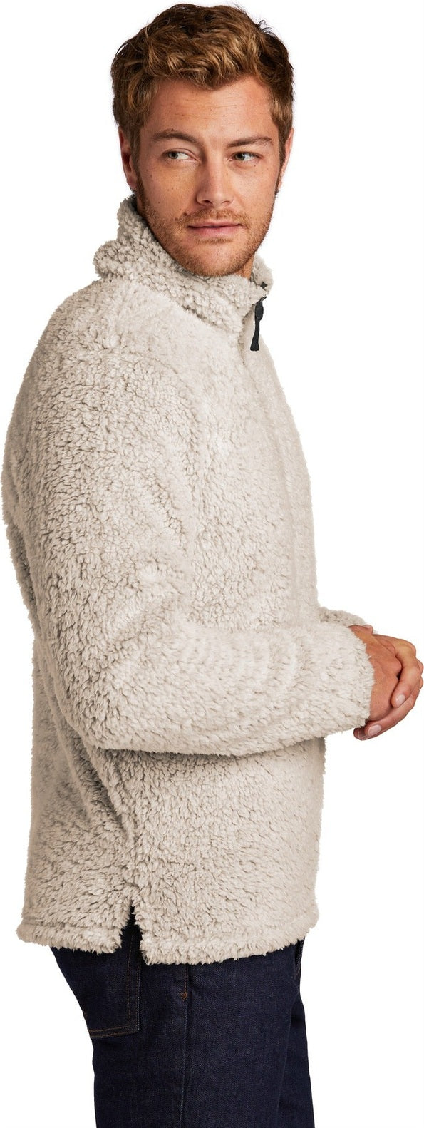 Oatmeal Hthr Port Authority Cozy 1/4-Zip Fleece F130