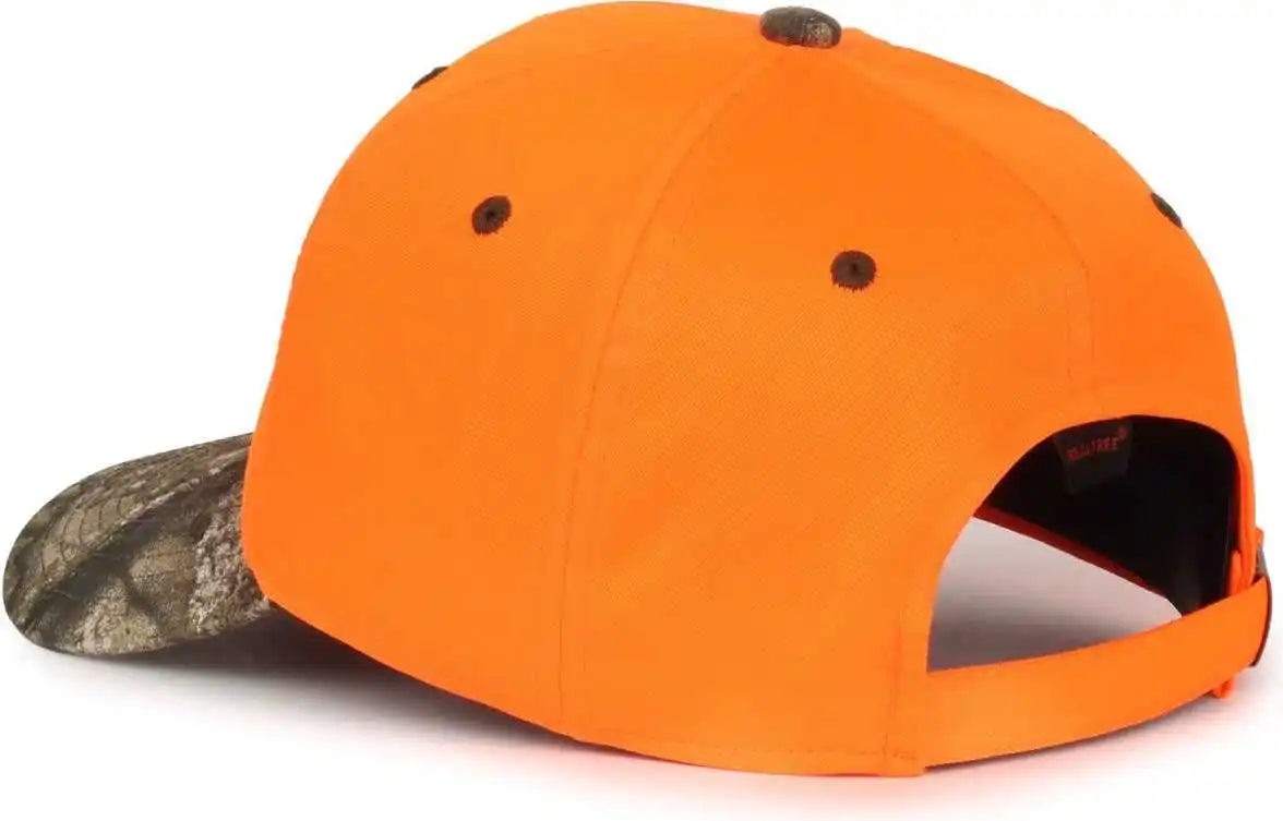 Oc Sports 202is Adjustable Cap that is Easily Visible - Blaze Realtree Apx - Osfm