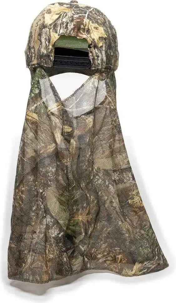 Oc Sports 203dn Adjustable Cap with Attached Mesh Facemask - Realtree Edge - 6 7/8’’ - 7 1/2’’