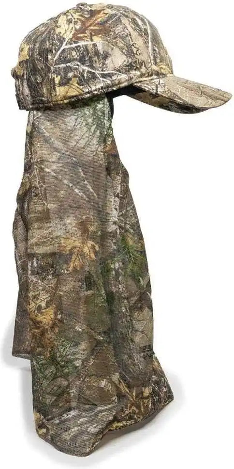 Oc Sports 203dn Adjustable Cap with Attached Mesh Facemask - Realtree Edge - 6 7/8’’ - 7 1/2’’