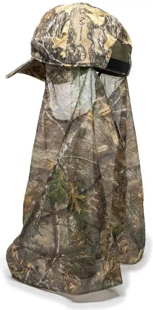 Oc Sports 203dn Adjustable Cap with Attached Mesh Facemask - Realtree Edge - 6 7/8’’ - 7 1/2’’