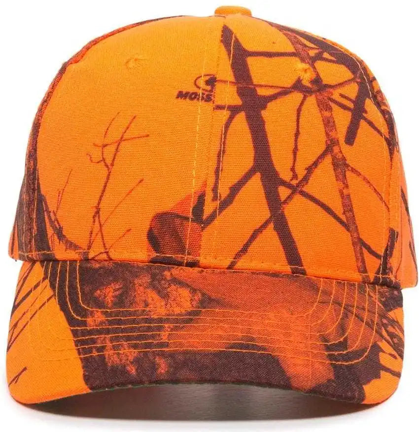 Oc Sports 350 Adjustable Cap that is Easily Visible - Mossy Oak Break-up Blaze - 6 7/8’’ - 7 1/2’’