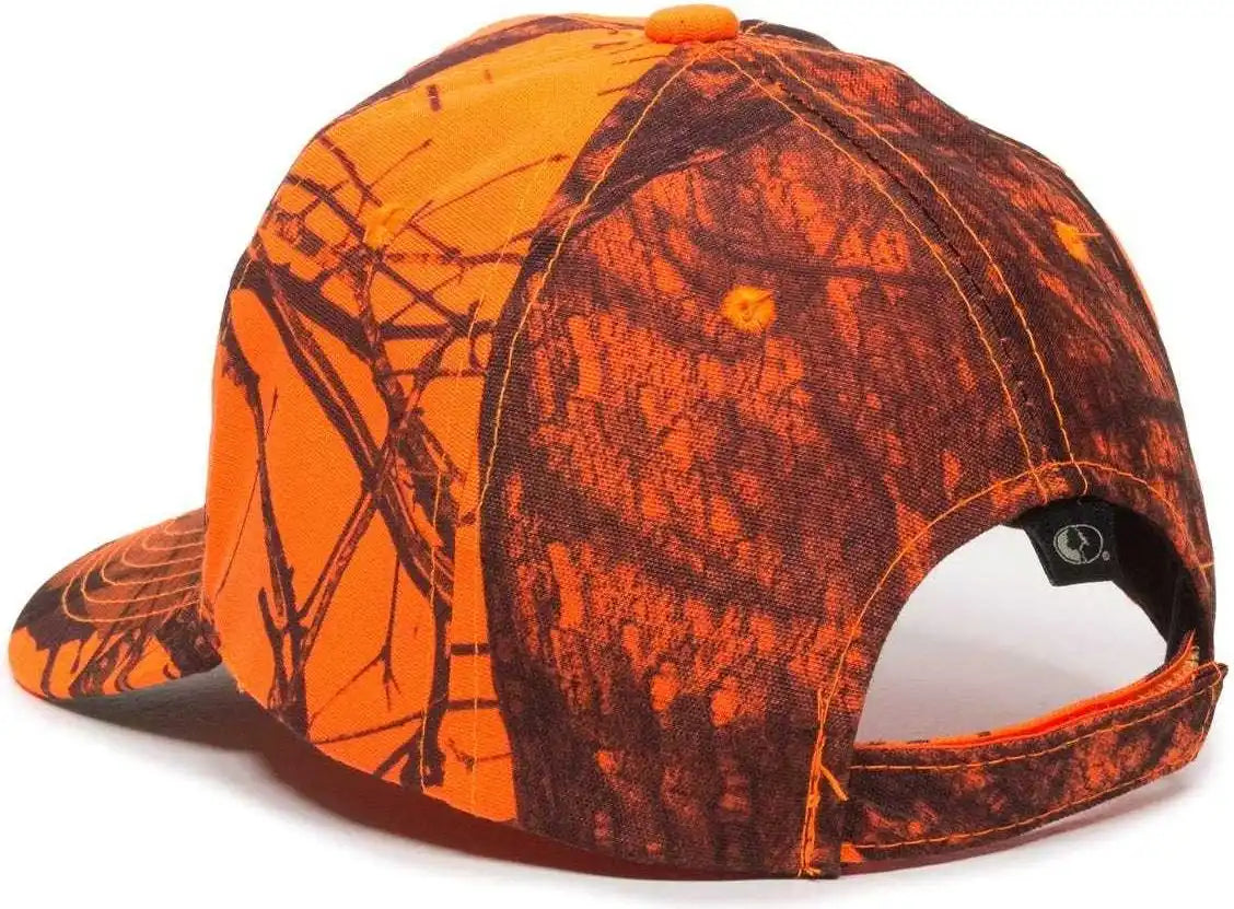 Oc Sports 350 Adjustable Cap that is Easily Visible - Mossy Oak Break-up Blaze - 6 7/8’’ - 7 1/2’’