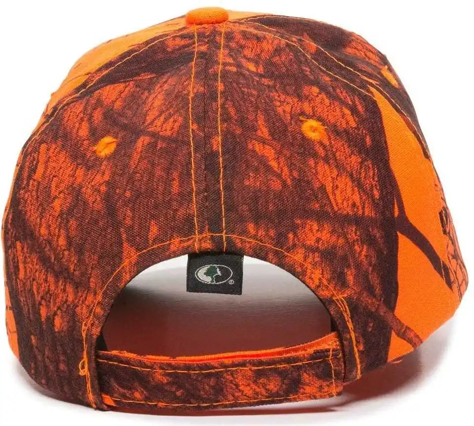 Oc Sports 350 Adjustable Cap that is Easily Visible - Mossy Oak Break-up Blaze - 6 7/8’’ - 7 1/2’’
