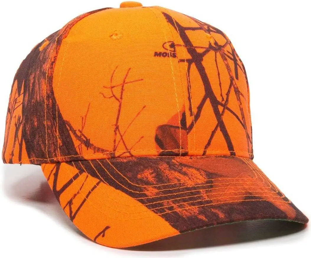 Oc Sports 350 Adjustable Cap that is Easily Visible - Mossy Oak Break-up Blaze - 6 7/8’’ - 7 1/2’’