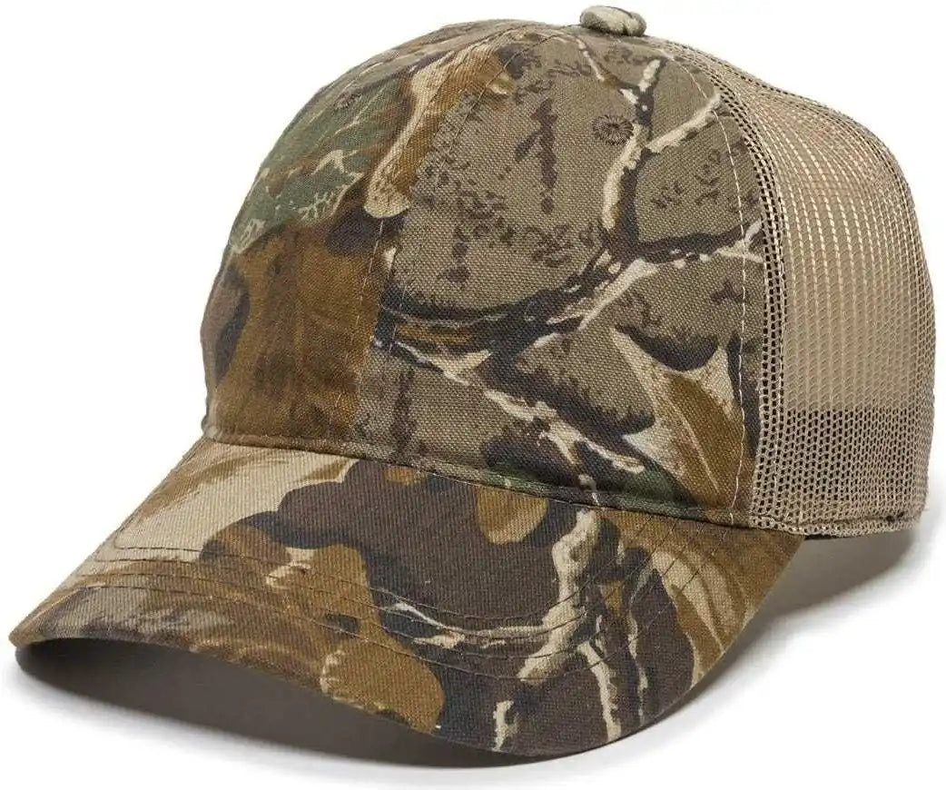 Oc Sports 430pc Adjustable Mesh Back Cap - Advantage Classic Khaki - Realtree / 6 7/8’’ - 7 1/2’’