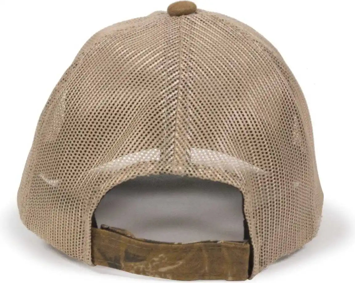 Oc Sports 430pc Adjustable Mesh Back Cap - Advantage Classic Khaki - Realtree / 6 7/8’’ - 7 1/2’’
