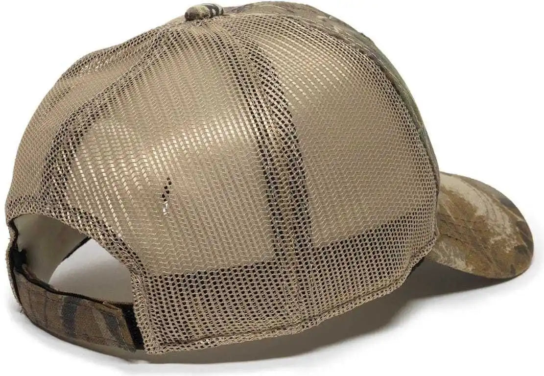 Oc Sports 430pc Adjustable Mesh Back Cap - Advantage Classic Khaki - Realtree / 6 7/8’’ - 7 1/2’’