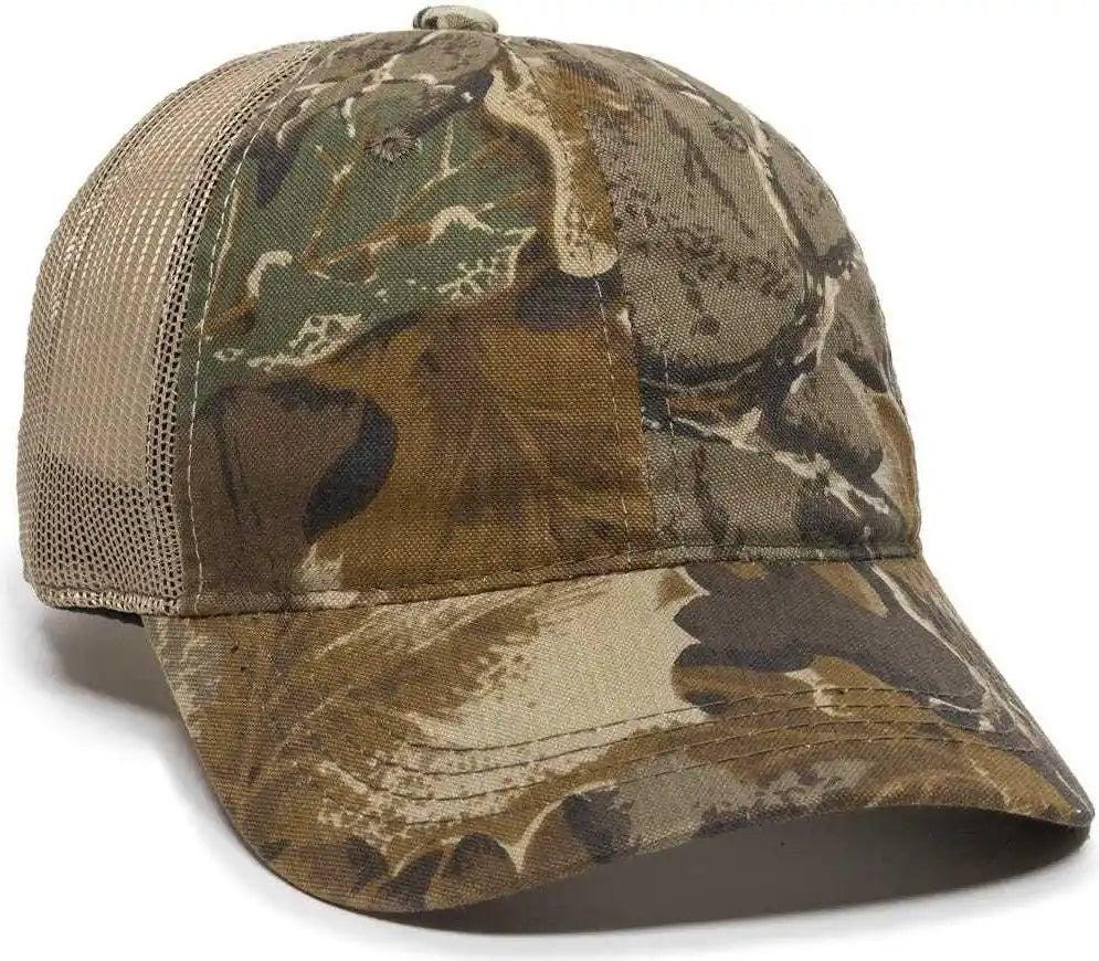 Oc Sports 430pc Adjustable Mesh Back Cap - Advantage Classic Khaki - Realtree / 6 7/8’’ - 7 1/2’’