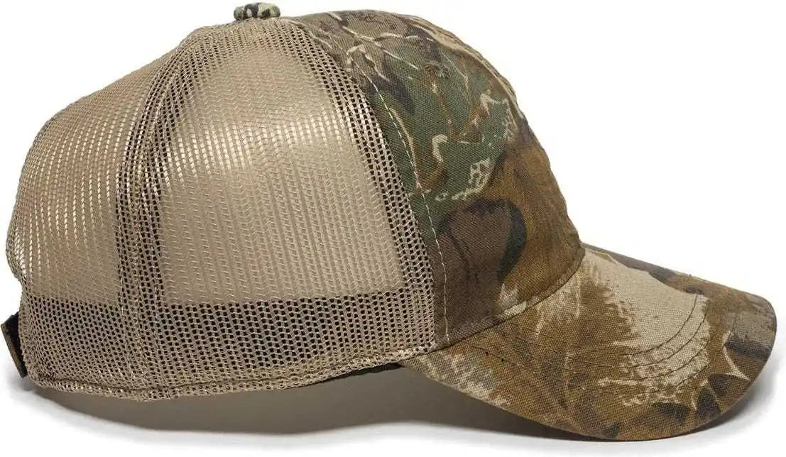 Oc Sports 430pc Adjustable Mesh Back Cap - Advantage Classic Khaki - Realtree / 6 7/8’’ - 7 1/2’’