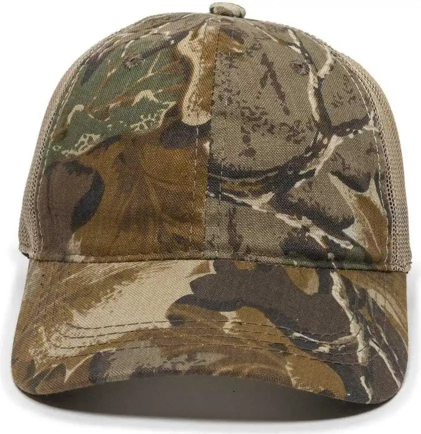 Oc Sports 430pc Adjustable Mesh Back Cap - Advantage Classic Khaki - Realtree / 6 7/8’’ - 7 1/2’’