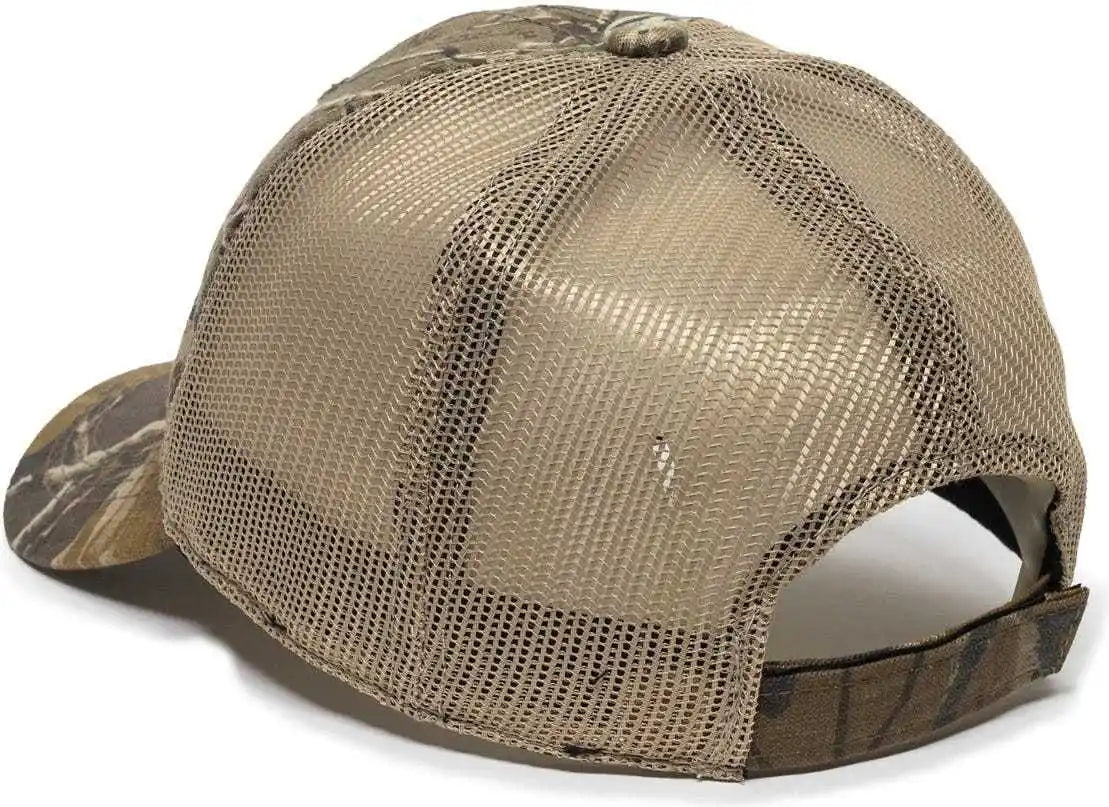 Oc Sports 430pc Adjustable Mesh Back Cap - Advantage Classic Khaki - Realtree / 6 7/8’’ - 7 1/2’’
