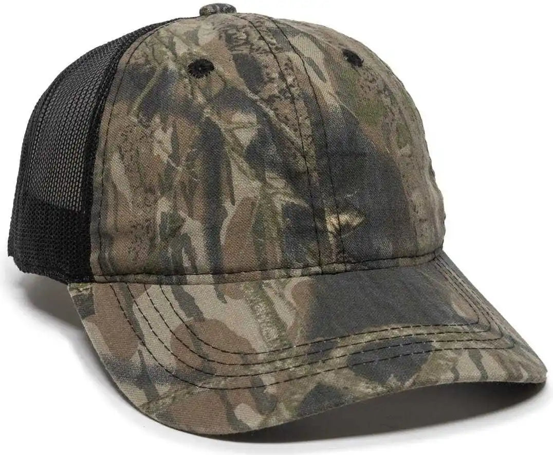 Oc Sports 430pc Adjustable Mesh Back Cap - Original Mossy Oak Break-up Black - 6 7/8’’ - 7 1/2’’