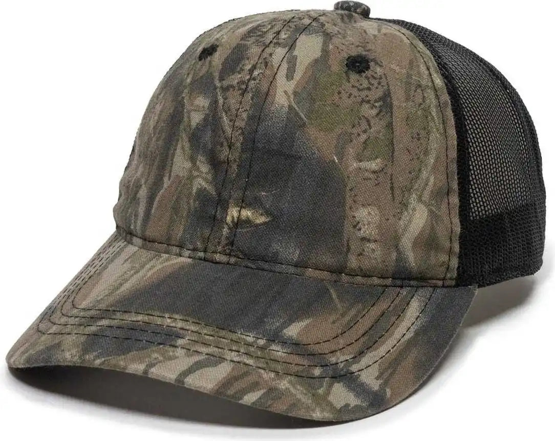 Oc Sports 430pc Adjustable Mesh Back Cap - Original Mossy Oak Break-up Black - 6 7/8’’ - 7 1/2’’