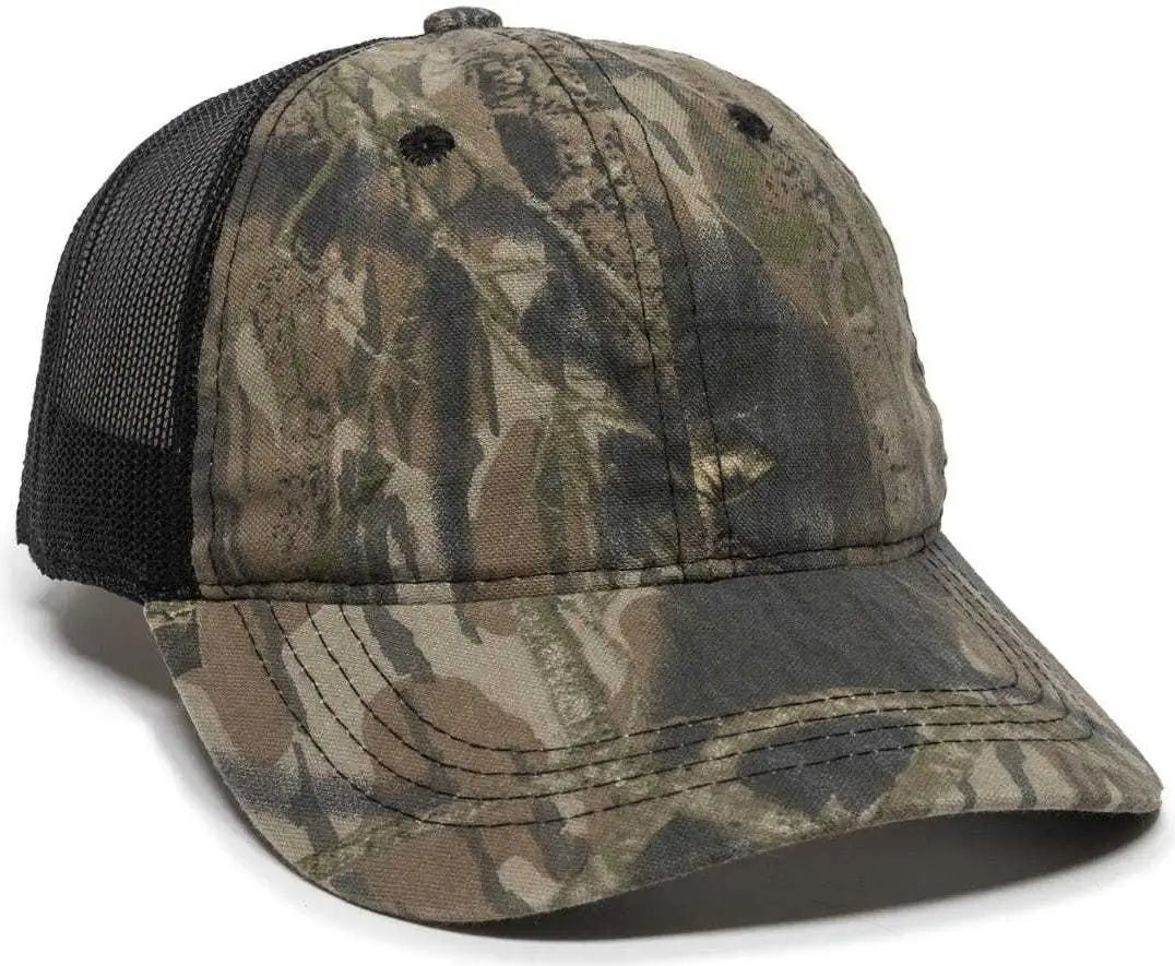 Oc Sports 430pc Adjustable Mesh Back Cap - Original Mossy Oak Break-up Black - 6 7/8’’ - 7 1/2’’