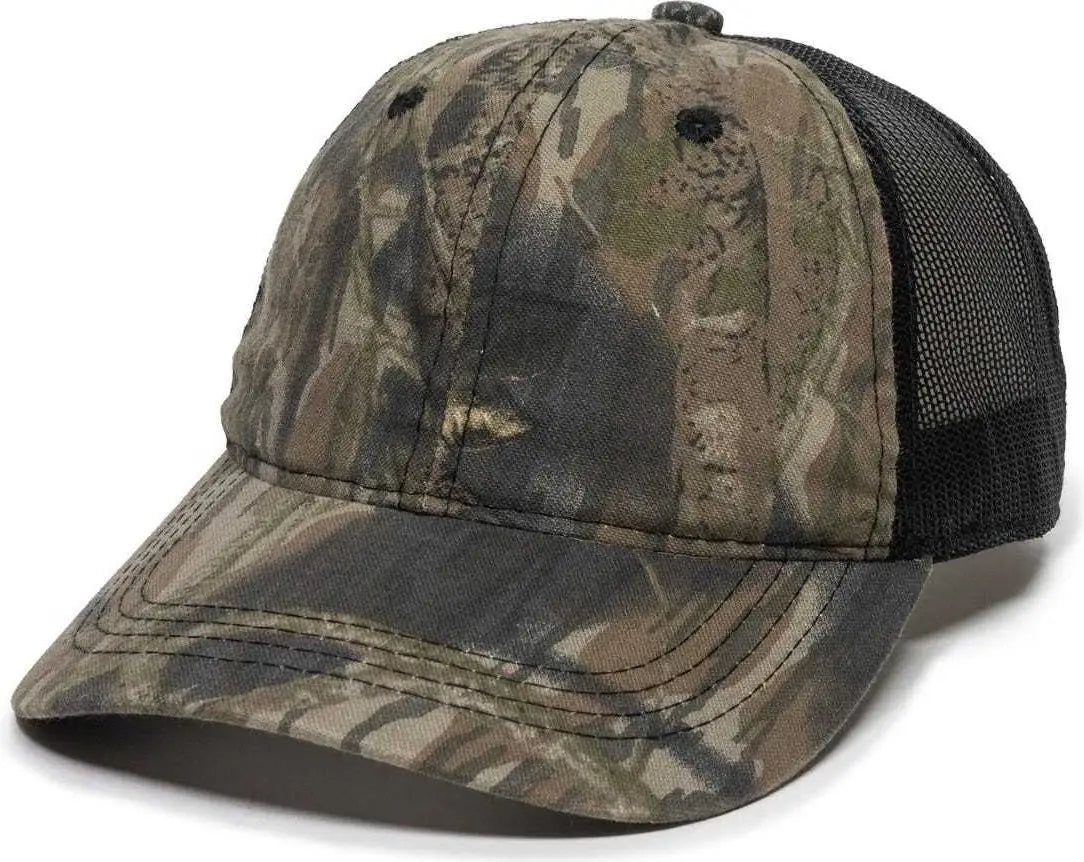 Oc Sports 430pc Adjustable Mesh Back Cap - Original Mossy Oak Break-up Black - 6 7/8’’ - 7 1/2’’