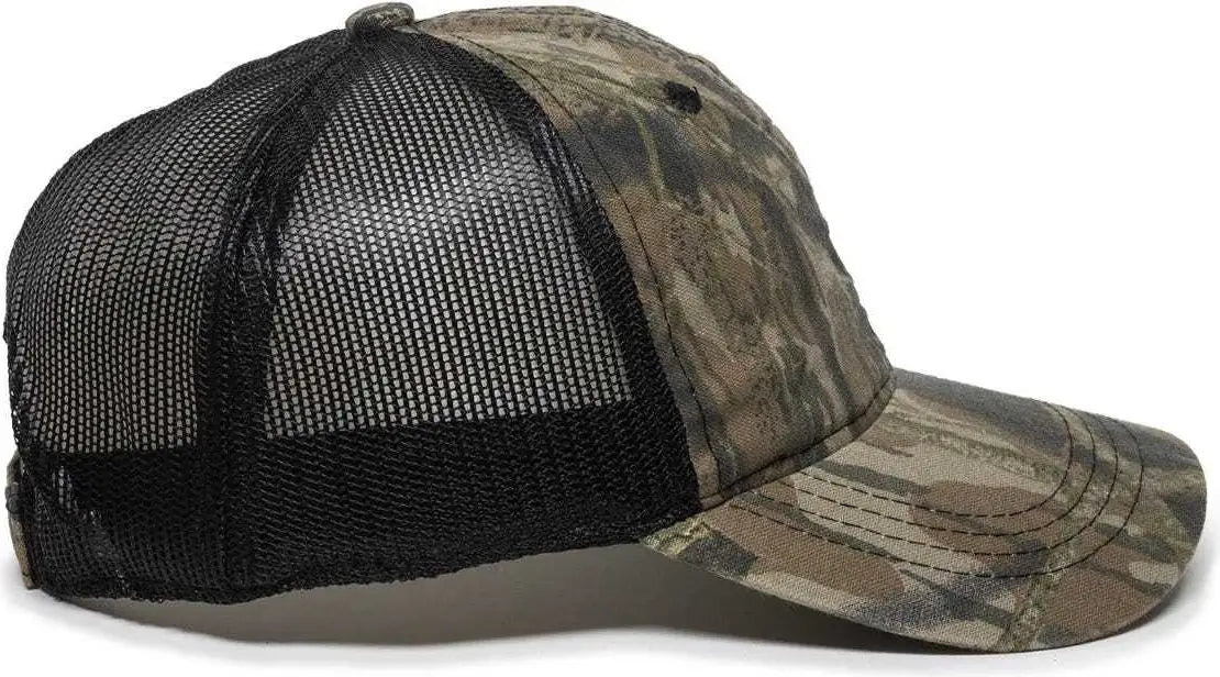 Oc Sports 430pc Adjustable Mesh Back Cap - Original Mossy Oak Break-up Black - 6 7/8’’ - 7 1/2’’