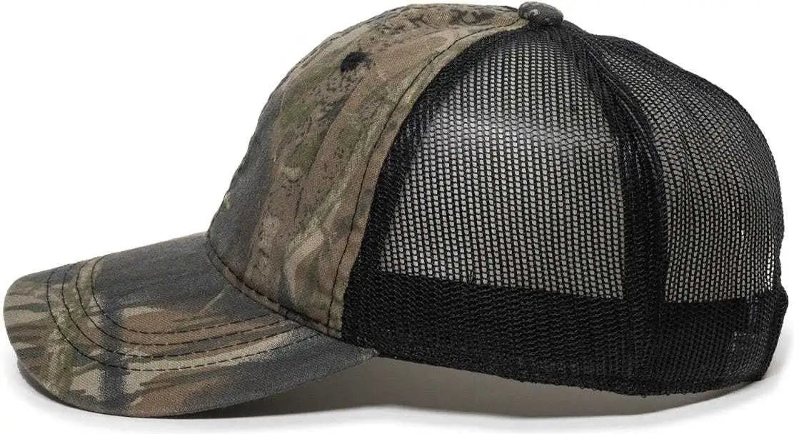 Oc Sports 430pc Adjustable Mesh Back Cap - Original Mossy Oak Break-up Black - 6 7/8’’ - 7 1/2’’