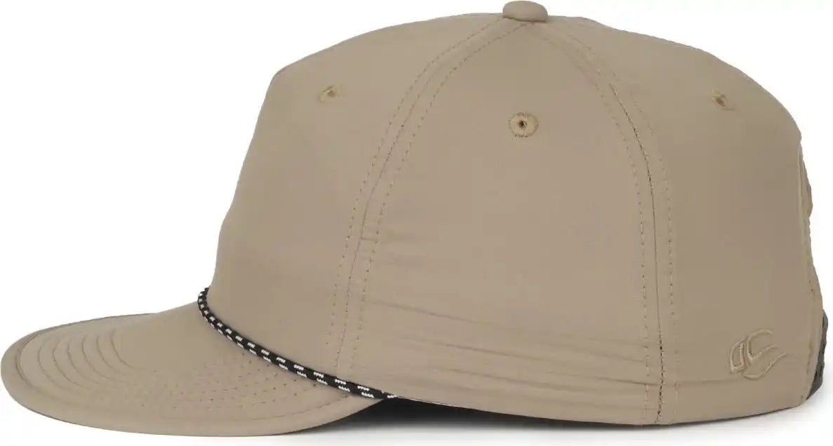 Oc Sports 504 Packable Flat Visor with Cord Cap - Khaki - Osfm