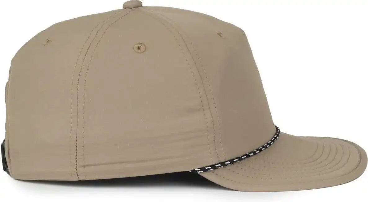 Oc Sports 504 Packable Flat Visor with Cord Cap - Khaki - Osfm