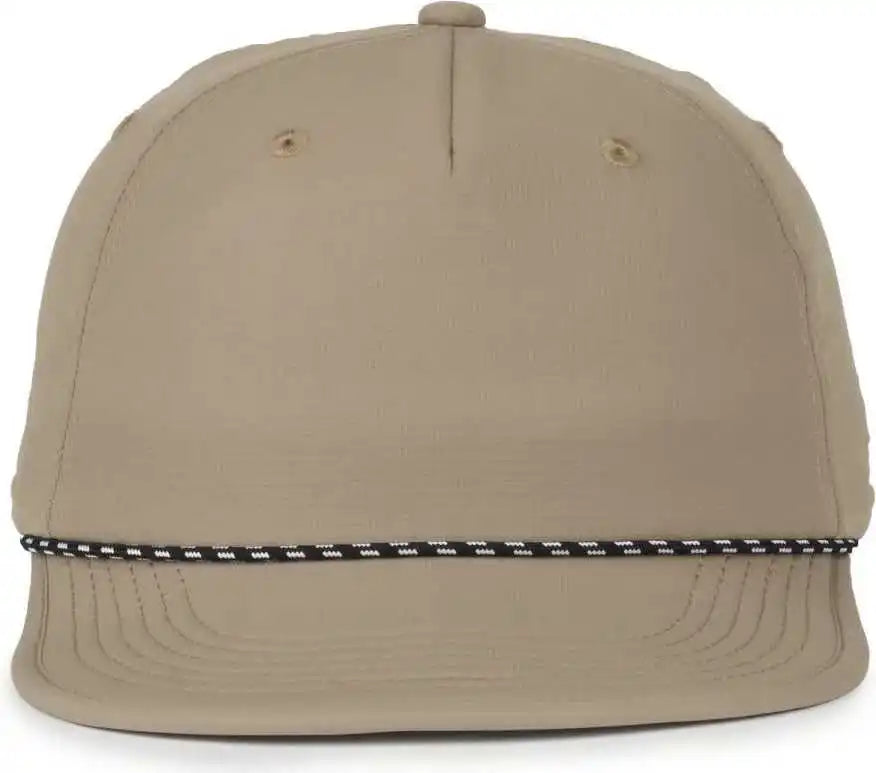 Oc Sports 504 Packable Flat Visor with Cord Cap - Khaki - Osfm