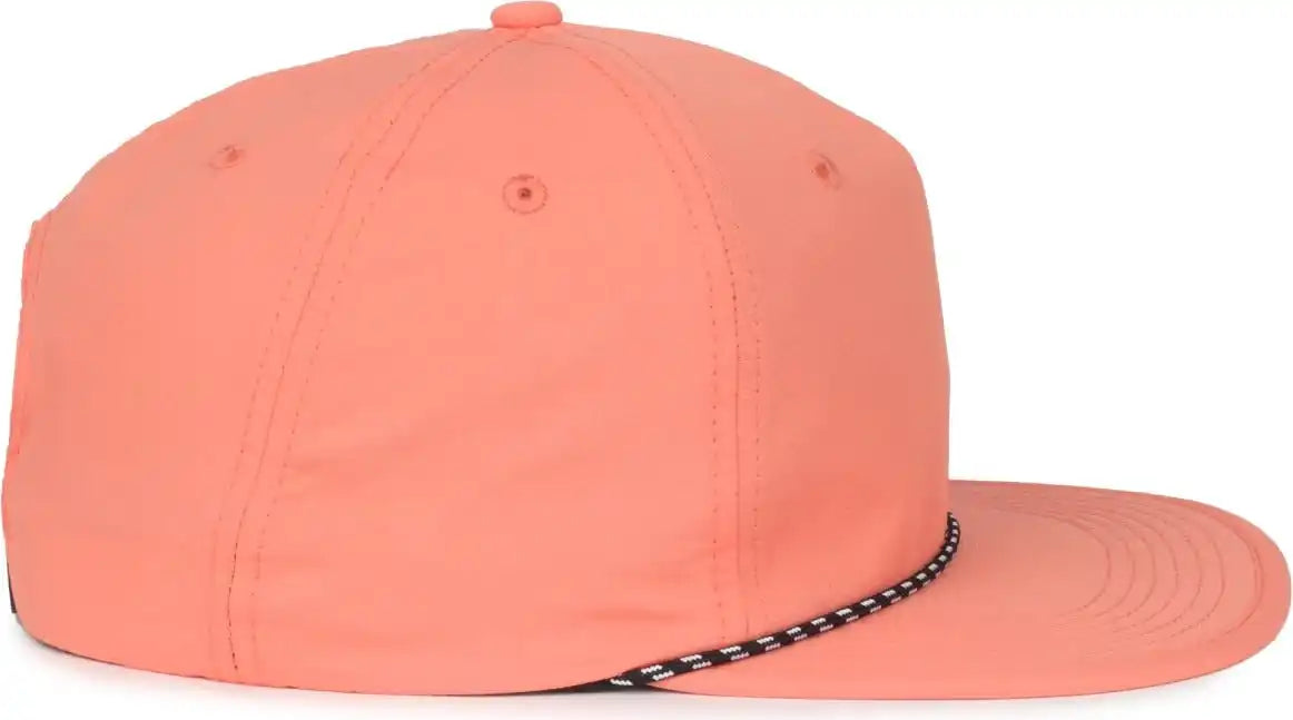 Oc Sports 504 Packable Flat Visor with Cord Cap - Salmon - Osfm