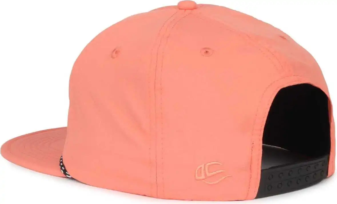 Oc Sports 504 Packable Flat Visor with Cord Cap - Salmon - Osfm