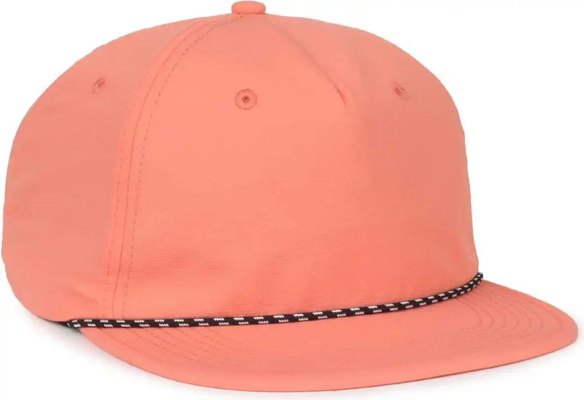 Oc Sports 504 Packable Flat Visor with Cord Cap - Salmon - Osfm