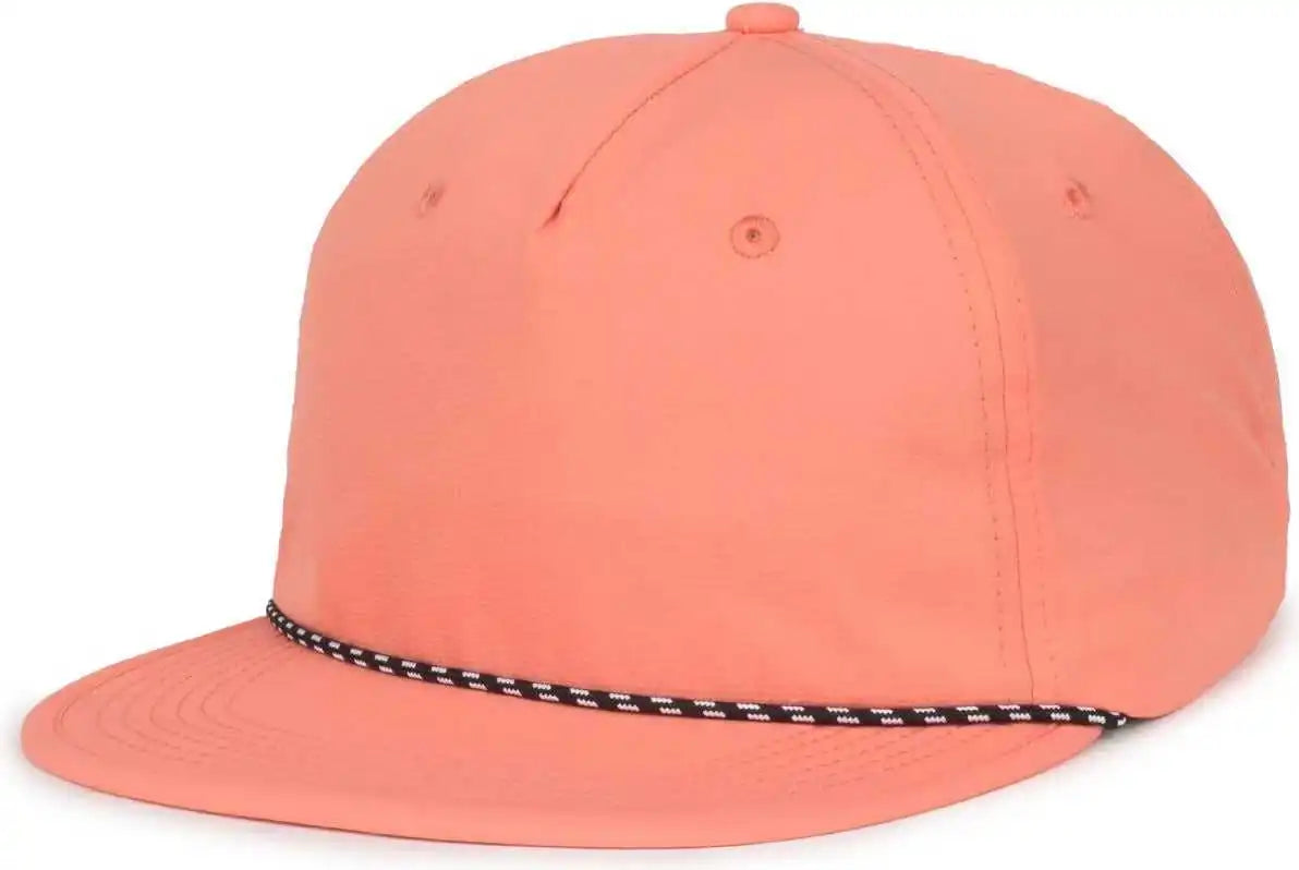 Oc Sports 504 Packable Flat Visor with Cord Cap - Salmon - Osfm