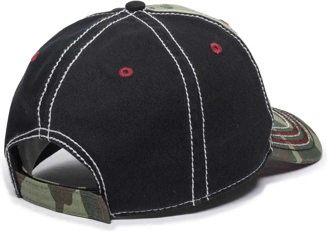 Oc Sports Agc-100 Adjustable Cap - Generic Camo Black American Flag - Green / 6 7/8’’ - 7 1/2’’