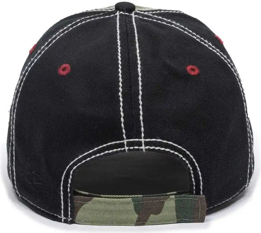 Oc Sports Agc-100 Adjustable Cap - Generic Camo Black American Flag - Green / 6 7/8’’ - 7 1/2’’