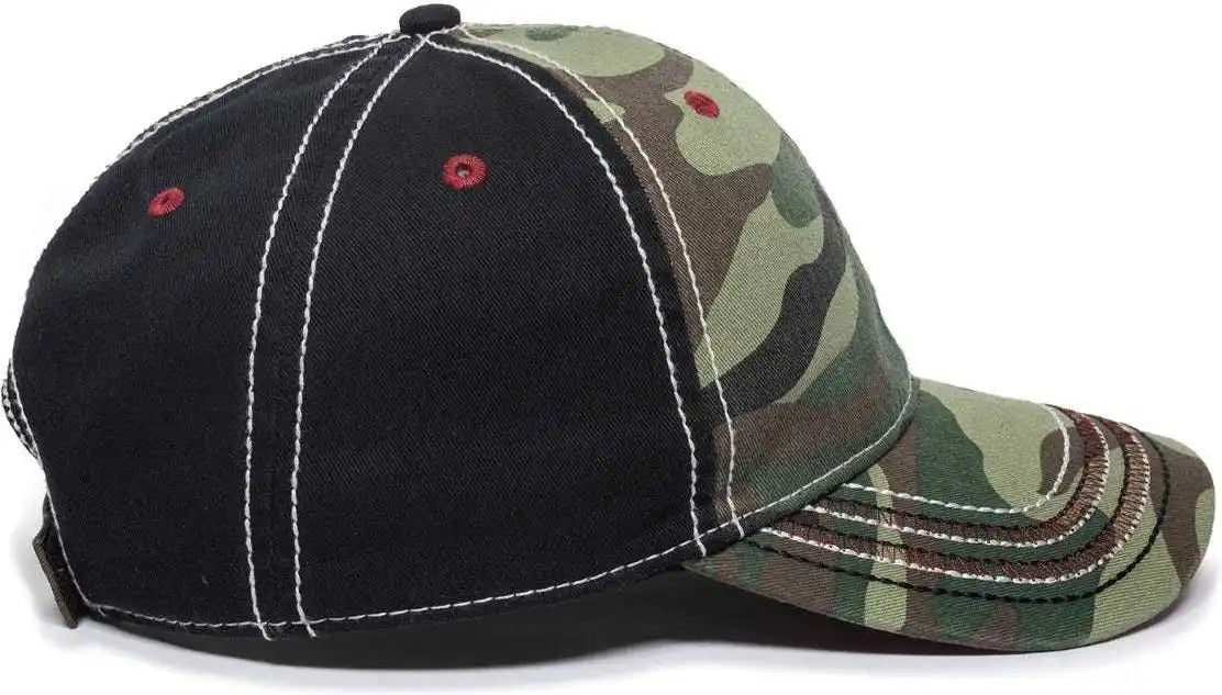 Oc Sports Agc-100 Adjustable Cap - Generic Camo Black American Flag - Green / 6 7/8’’ - 7 1/2’’