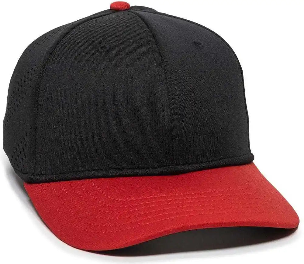 Oc Sports Air25 Flexible Fitting Cap - Black Red - 6 3/8’’ - 3/4’’