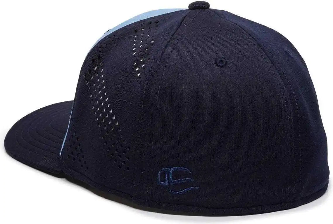 Oc Sports Air25 Flexible Fitting Cap - Columbia Blue Navy