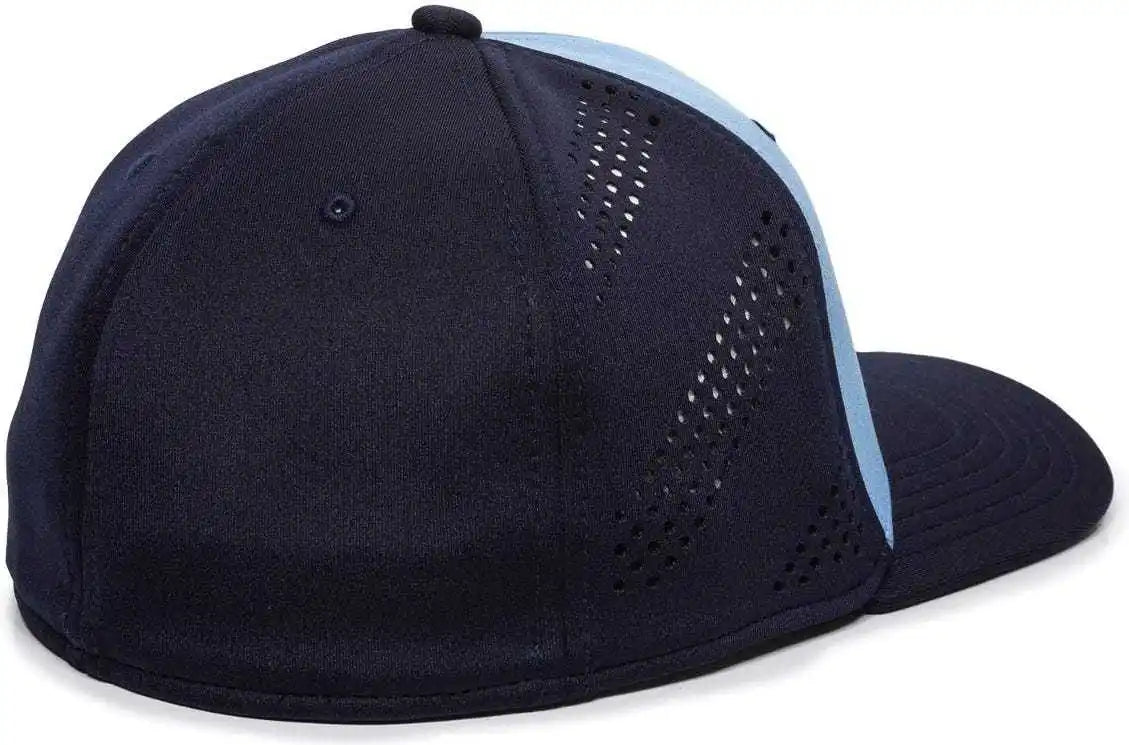 Oc Sports Air25 Flexible Fitting Cap - Columbia Blue Navy